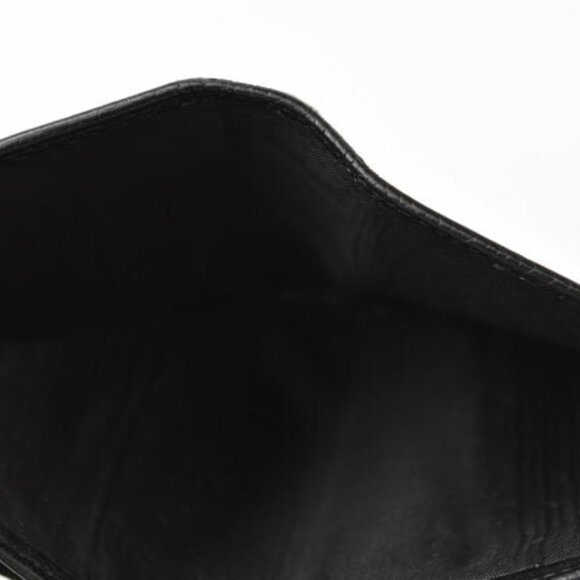 CHANEL Authentic Black Caviar Leather Logo Wallet
